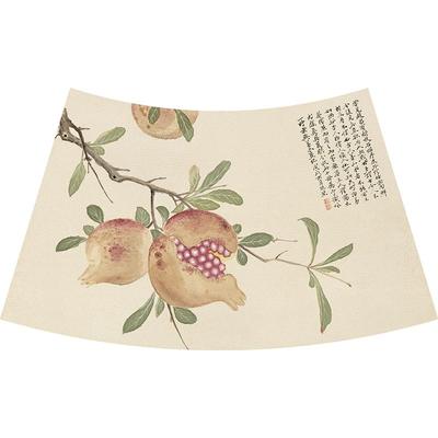 扇形餐垫圆桌皮革中式防水