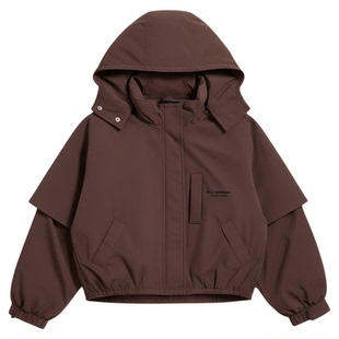 马克华菲设计感工装派克羽绒服女短款小个子冬季美式冲锋外套新品