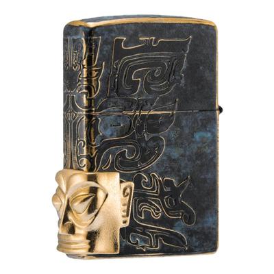 芝宝打火机青铜人面相送礼