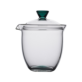 高硼硅手工泡茶碗耐热玻璃泡茶盖碗盖子过滤孔耐高温功夫茶具