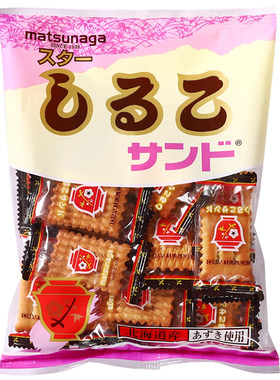 日本进口松永红豆夹心饼干喜饼