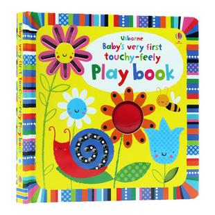 Usborne 出品 宝宝的触摸玩具单词书 Baby's very First Touchy-feely Play book 英文原版绘本 适合0-3岁宝宝 认知纸板书触摸书