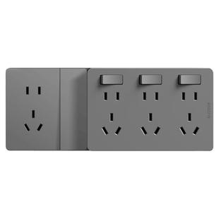 86型扩展式插座带开关厨房墙面多孔无线插排转换器多功能拓展插座