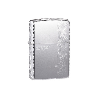 zippo打火机侧雕唐草正面繁花官方正品煤油防风定制男士商务礼物