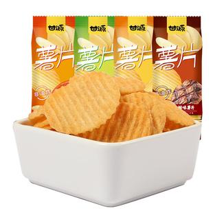 甘源铁板牛排味薯片烘烤非油炸焙烤解馋休闲膨化食品巨好吃的零食