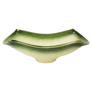 日本进口陶瓷手作船型花盆花器器皿日式简约池坊盘型桌面摆件装饰