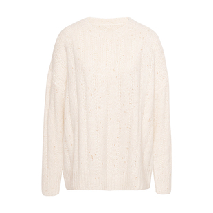 JESSIE高级感针织打底衫女秋冬新款内搭上衣白色宽松套头毛衣