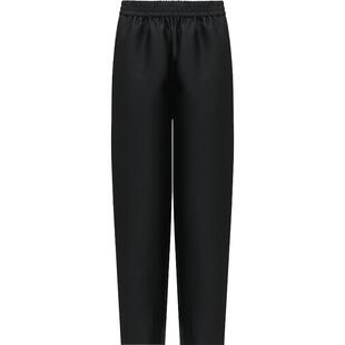 COCOBELLA职场通勤廓形黑色西裤女丝光质感宽松烟管裤PA547