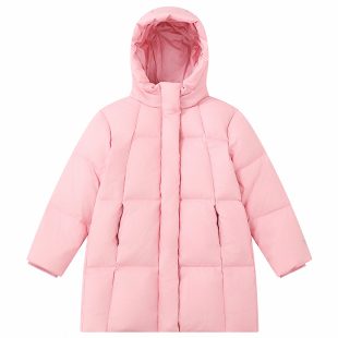 笛莎童装女童羽绒服冬季新款儿童中童女孩中长款连帽外套韩版加厚