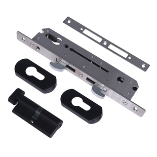 推拉门锁重型门一字锁双钩锁纯铜锁芯85308535断桥不锈钢双钩锁体