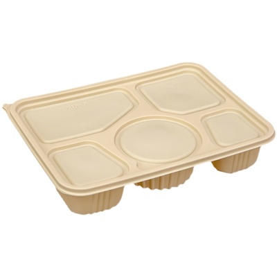 一次性餐盒三四格饭盒淀粉打包盒