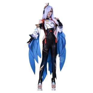 雾都动漫原神高配申鹤cos服孤辰茕怀申鹤渐变皮质连体衣cosplay女