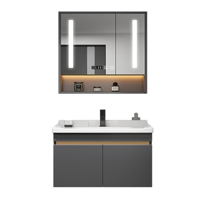 多层实木一体陶瓷盆简约款小户型