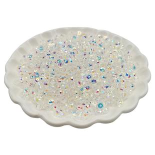 【1】精品200颗6mm卡6奥地利品质国华精品施家水晶扁珠AB彩隔珠