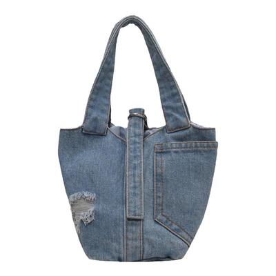 牛仔布小包手提包水桶包小众设计