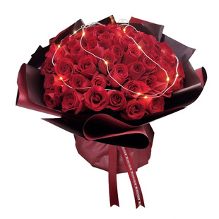 青岛鲜花同城速递99朵红玫瑰市南市北崂山李沧济南威海潍坊烟台