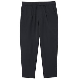 杰克琼斯男装秋季新款休闲裤经典纯色泡泡纱锥形长裤子下装男款