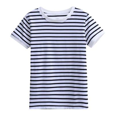 棉质条纹t恤女短袖宽松夏2025新款薄款大码女装妈妈加肥加大上衣