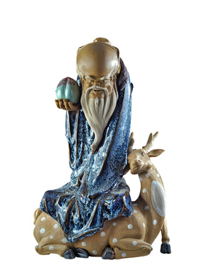 石湾陶瓷公仔省级大师家居门星