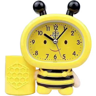 闹钟学生笔筒可爱卡通创意小钟表床头钟个性时尚小表儿童时钟礼品