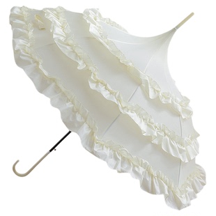 日本洛丽塔Lolita可爱公主洋伞宝塔花边雨伞黑胶太阳晴雨伞女神伞