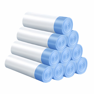 抽绳式垃圾袋家用加厚手提厨房宿舍用学生大号黑色塑料袋提拉收口