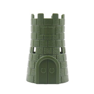 拼装小颗粒积木军事建筑防御城墙碉堡垒场景重机枪人仔偶基地玩具