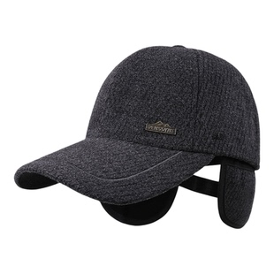 帽子男鸭舌帽冬天户外登山加厚加绒保暖骑车防风东北防寒棒球帽