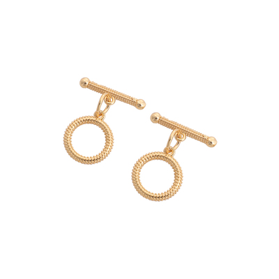 持久保色18k包金麻点OT扣配件