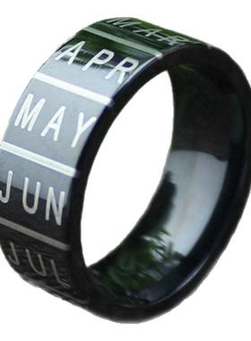 不褪色大气可刻字钛钢戒指