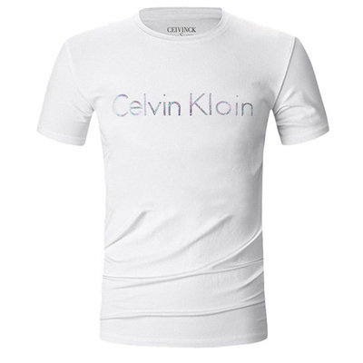 欧洲站丝光棉短袖t恤衫休闲大码