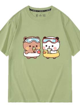 休闲宽松纯棉情侣短袖