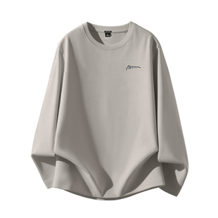 GV真维斯男士打底衫内搭春秋款宽松休闲上衣男款纯棉圆领长袖T恤A