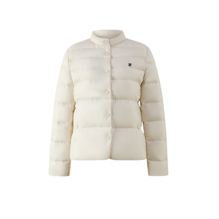 【零压】Eland衣恋排骨羽绒服女立领轻薄短款鹅绒外套2025冬新款