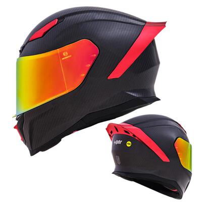 AVA闪电头盔碳纤维男女机车