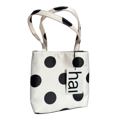 百搭白色波点手提腋下hai小方包