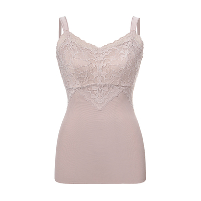 互语2025秋季轻塑身衣蕾丝美背吊带背心修身防走光西装内搭打底女