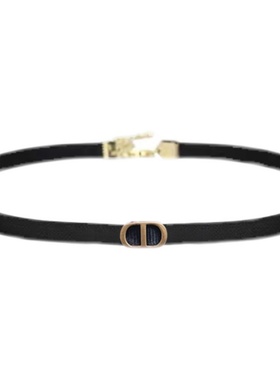 奥米迪奥字母cd项链女锁骨