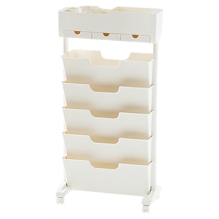 书桌侧边书架学生教室书本收纳置物架课桌收纳桌边书立带轮可移动