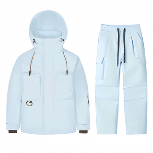 儿童滑雪服套装男童女童中大童户外防水东北雪乡旅游滑雪衣裤装备