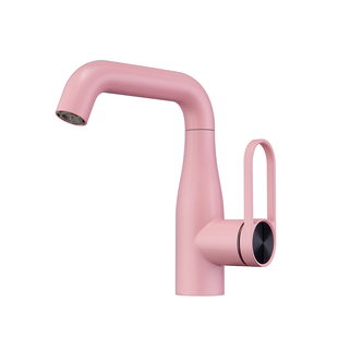 eoco多彩面盆冷热水龙头360°旋转洗头翻转双水花漱口防溅水MU9