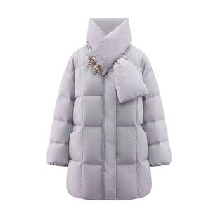 【防风围巾领】艾莱依女士短款羽绒服冬季新款保暖质感鸭绒外套