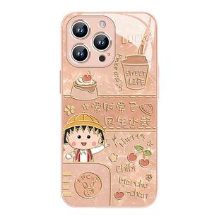 适用苹果17樱桃小丸子手机壳16promax卡通13pro可爱iphone14/15小清新plus女款12mini发财苹果11p好运air玻璃
