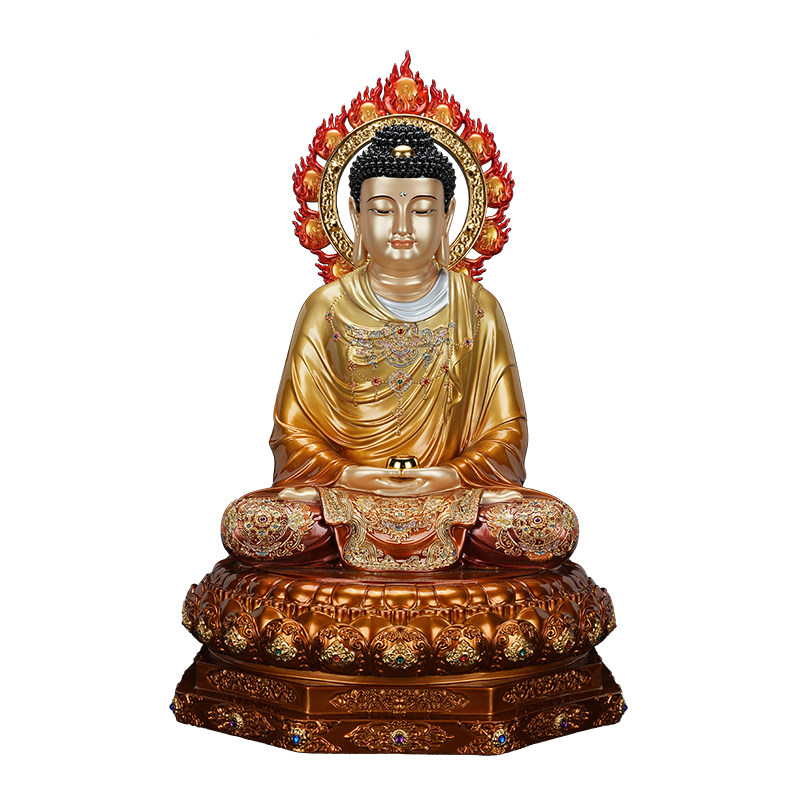 黄铜释迦摩尼佛像寺院供奉摆件