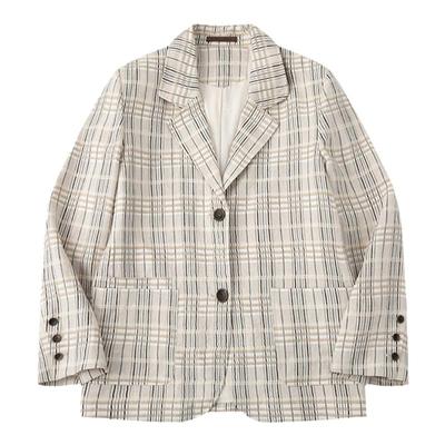 CycleDocument廓形格纹西装外套