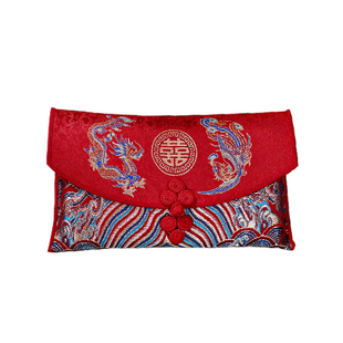 红包结婚专用婚礼父母改口费敬茶布艺万元订婚喜字利是封一对新款