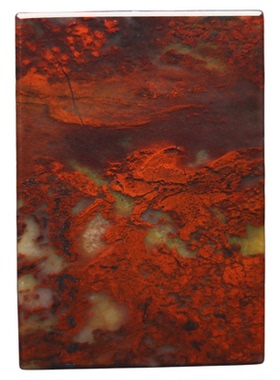 天然精品鸡血石平安牌吊坠玉方牌