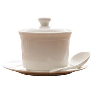 炖盅优级纯白无铅唐山骨瓷隔水蒸蛋碗温汤中式家用釉下彩陶瓷餐具