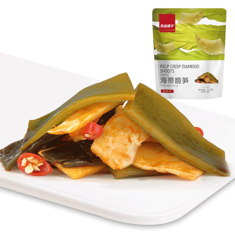 良品铺子海带结脆笋裙带菜即食香辣小吃小包装休闲零食凉拌袋装 休闲凉实拍商品图