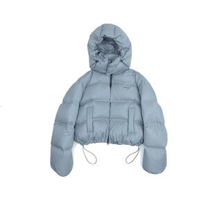 fafamoon设计师品牌 2024双绗线连帽轻盈短款保暖羽绒服外套女